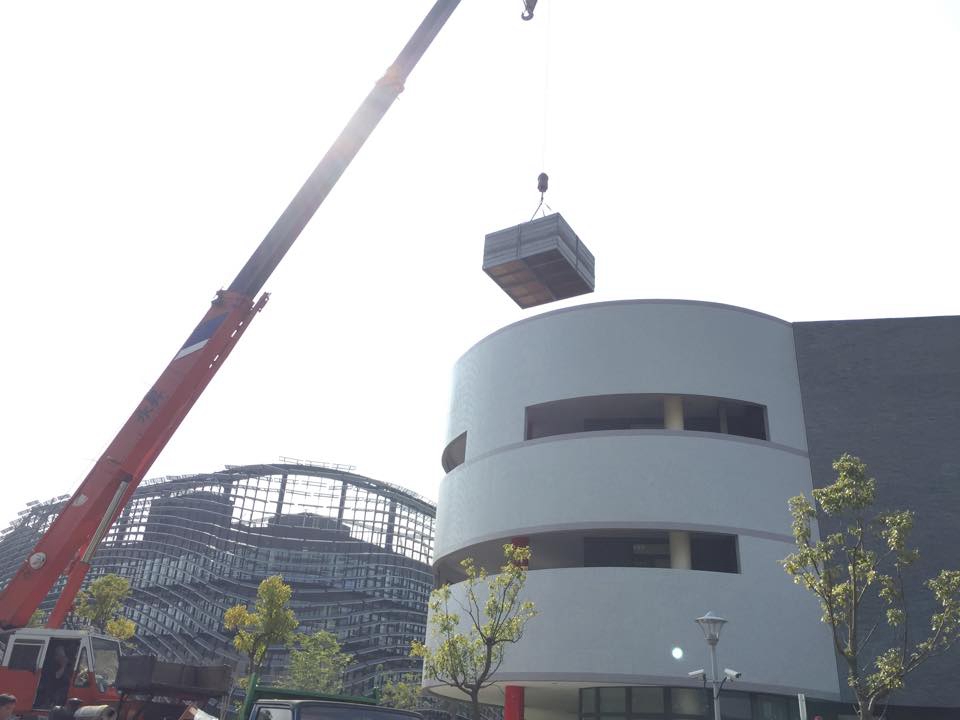 南投縣草屯永昇吊車會場搭建吊掛作業